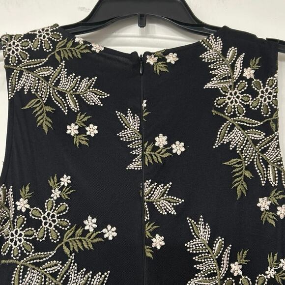 Alfani Black Mesh Floral Embroidered Asymmetrical Fairygoth Sleeveless Dress 6 - Picture 13 of 15